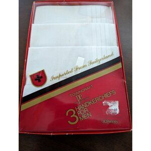 3 Vintage Towncraft Handkerchiefs